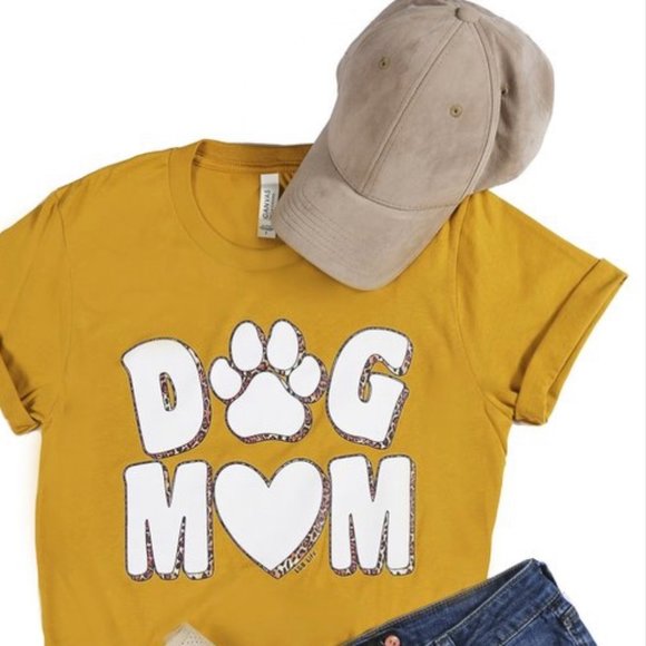 T Shirt Dog Mom Short Sleeve Round Neck Tee TP4069 - Picture 2 of 5